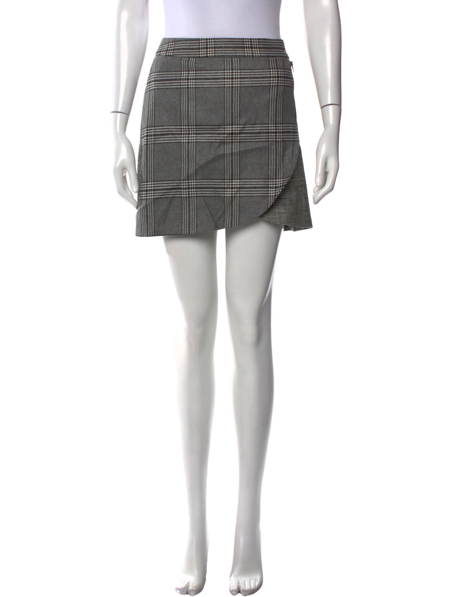Alice + Olivia Plaid Print Mini Skirt