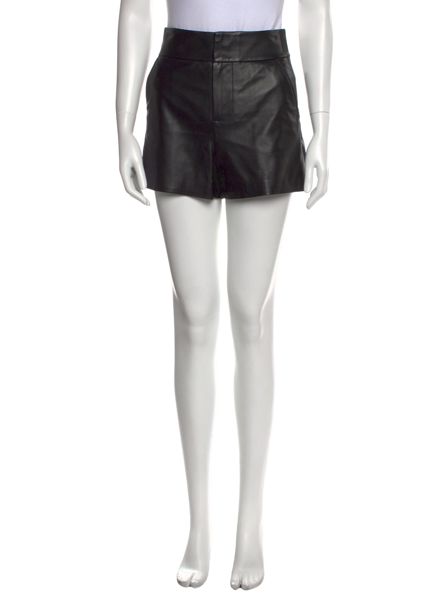 Alice + Olivia Lamb Leather Mini Shorts