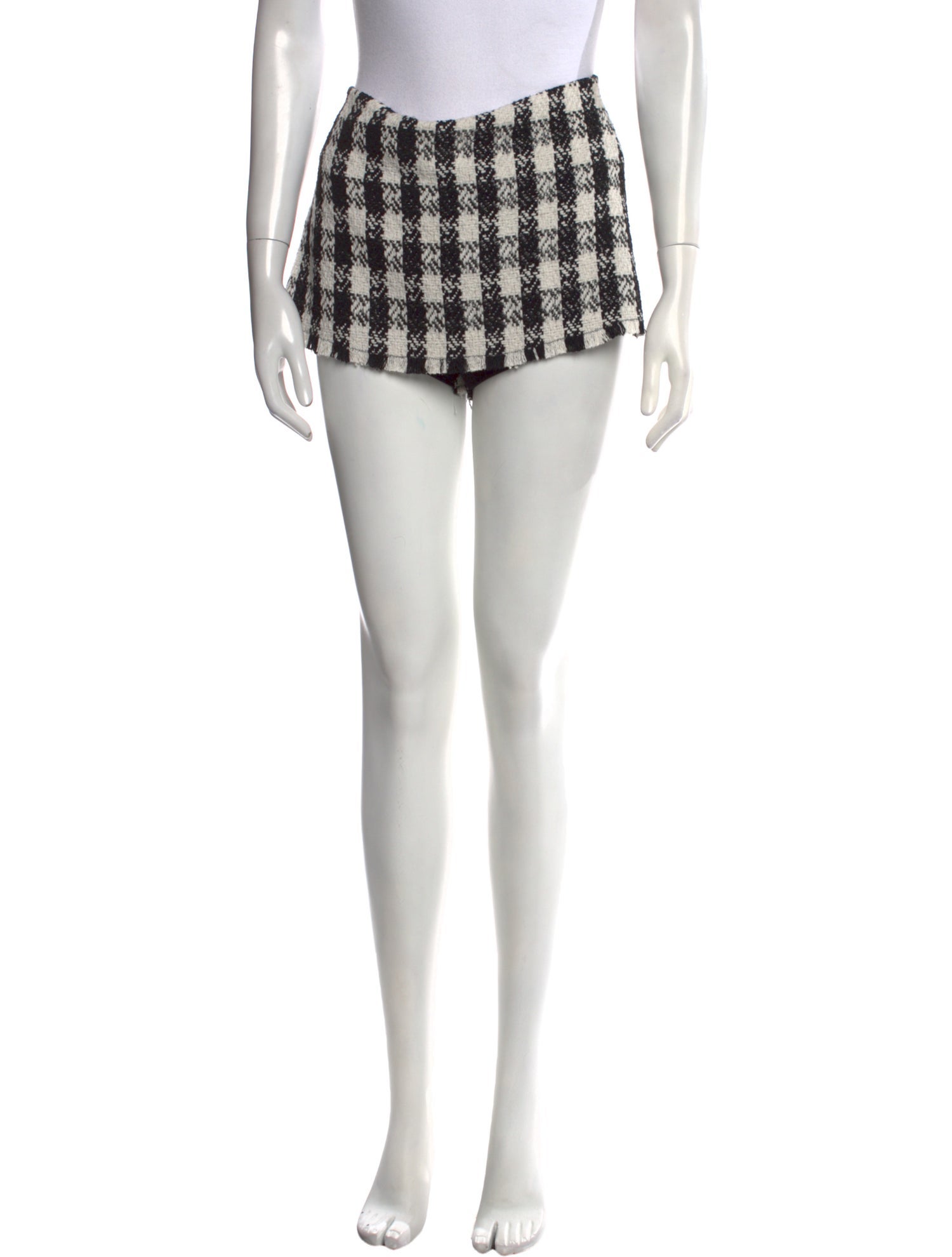Alice + Olivia Tweed Pattern Mini Shorts