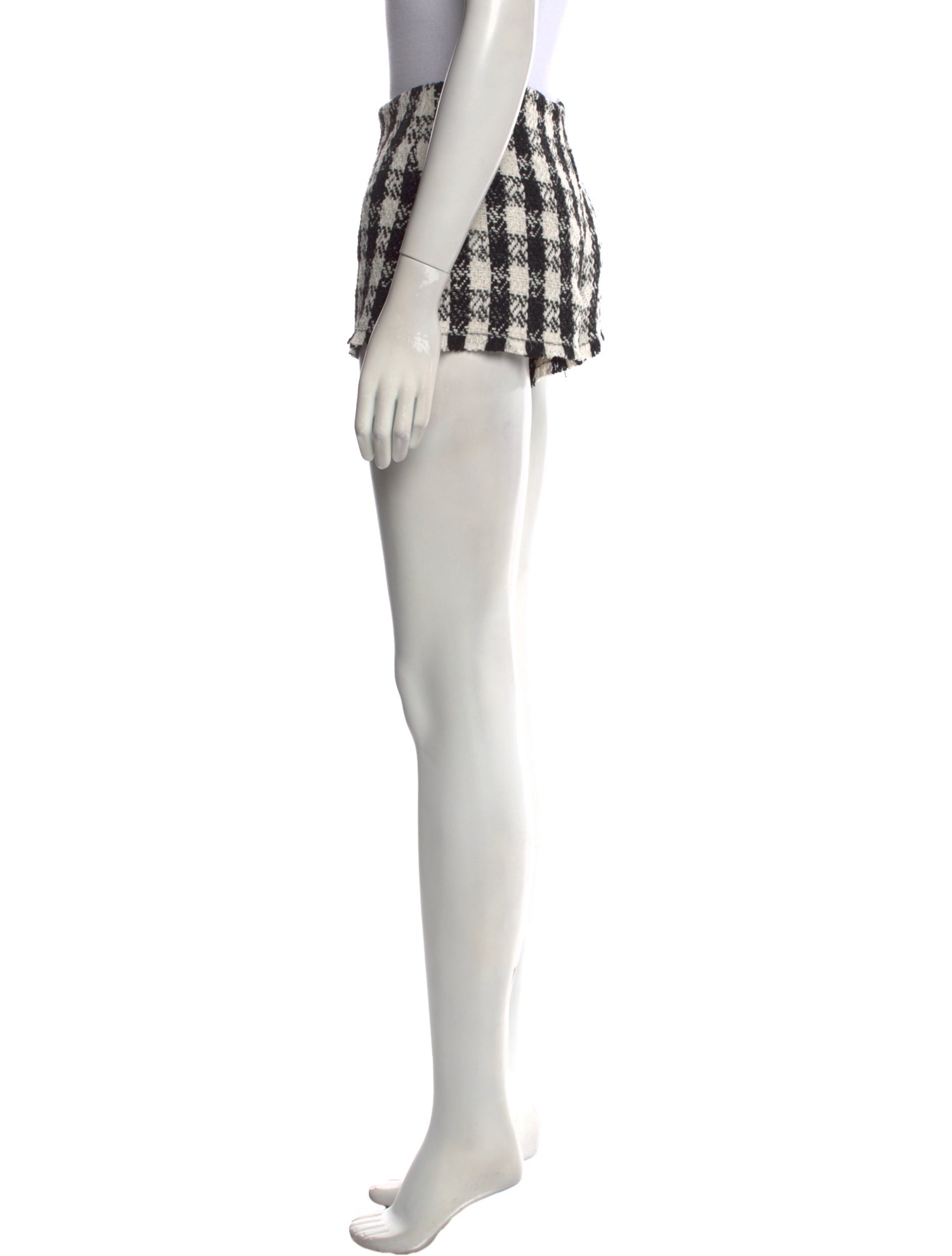 Alice + Olivia Tweed Pattern Mini Shorts