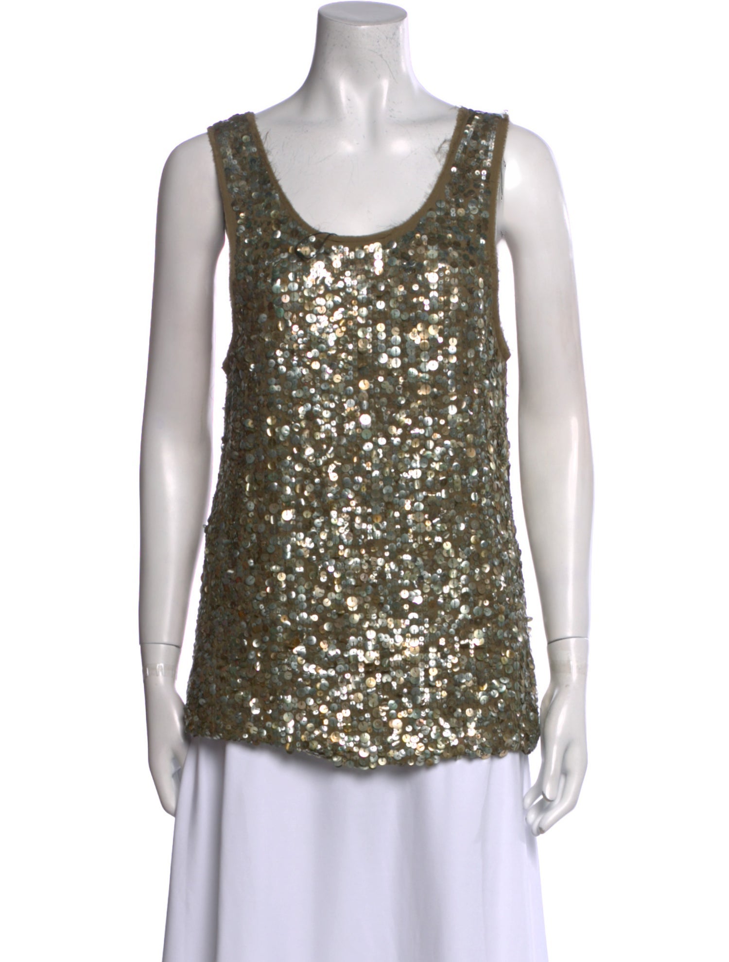 Alice + Olivia Silk Scoop Neck Top