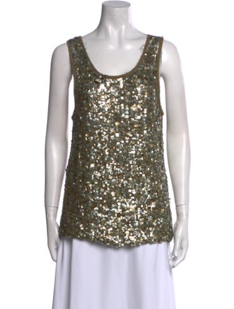 Alice + Olivia Silk Scoop Neck Top