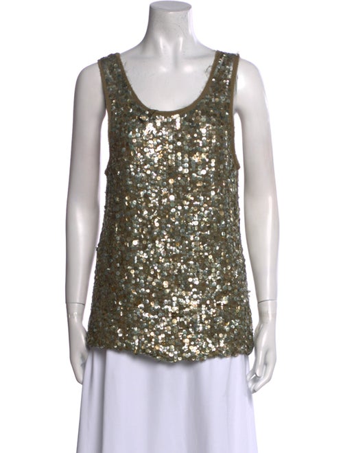 Alice + Olivia Silk Scoop Neck Top