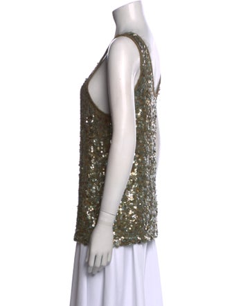 Alice + Olivia Silk Scoop Neck Top