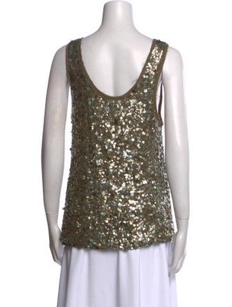 Alice + Olivia Silk Scoop Neck Top