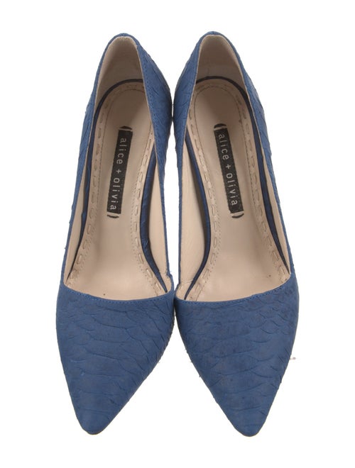 Alice + Olivia Snakeskin Pumps