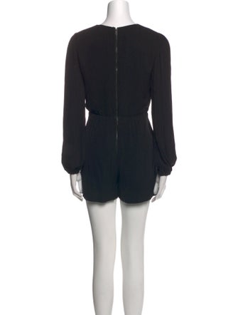 Alice + Olivia Plunge Neckline Romper