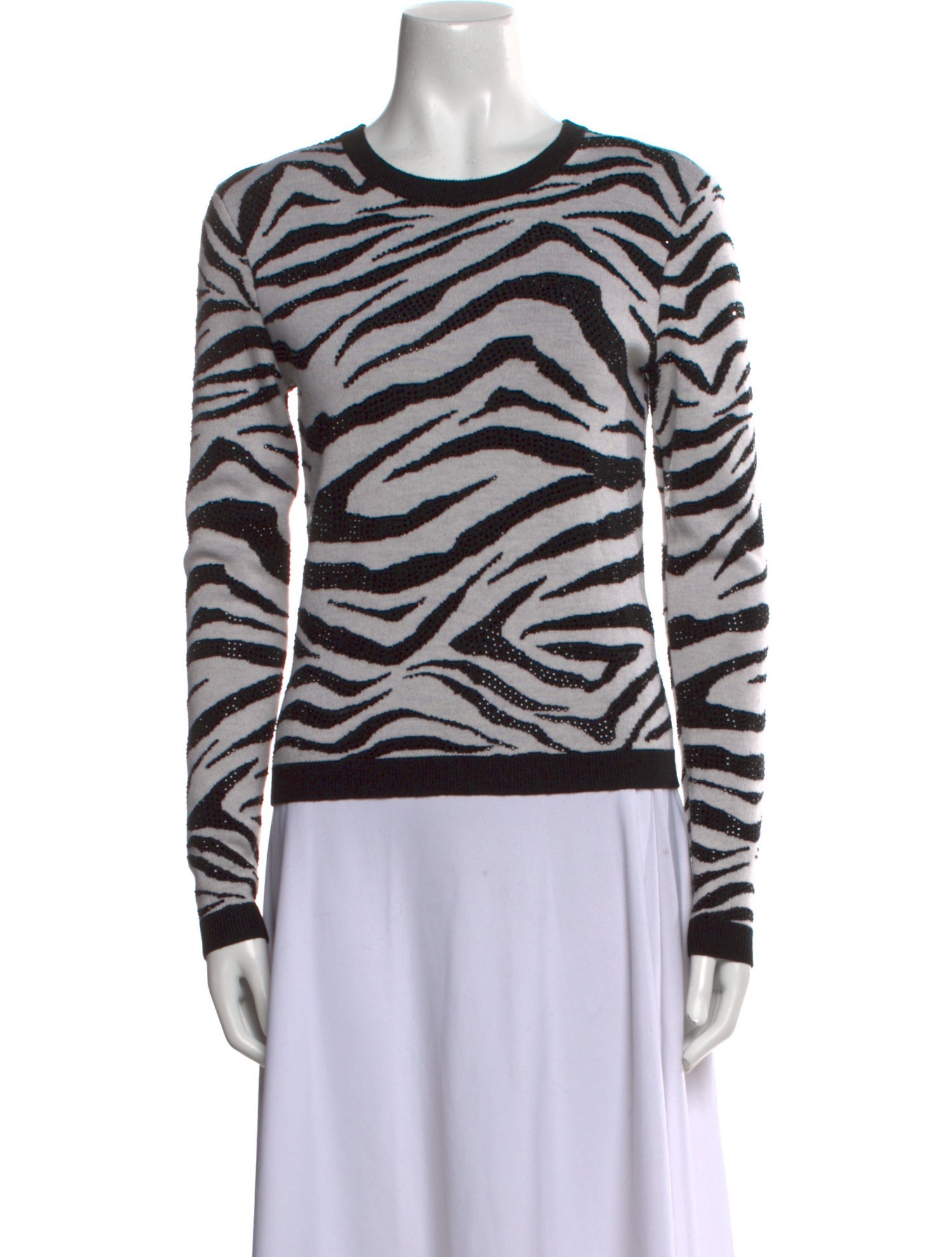 Alice + Olivia Wool Animal Print Sweater