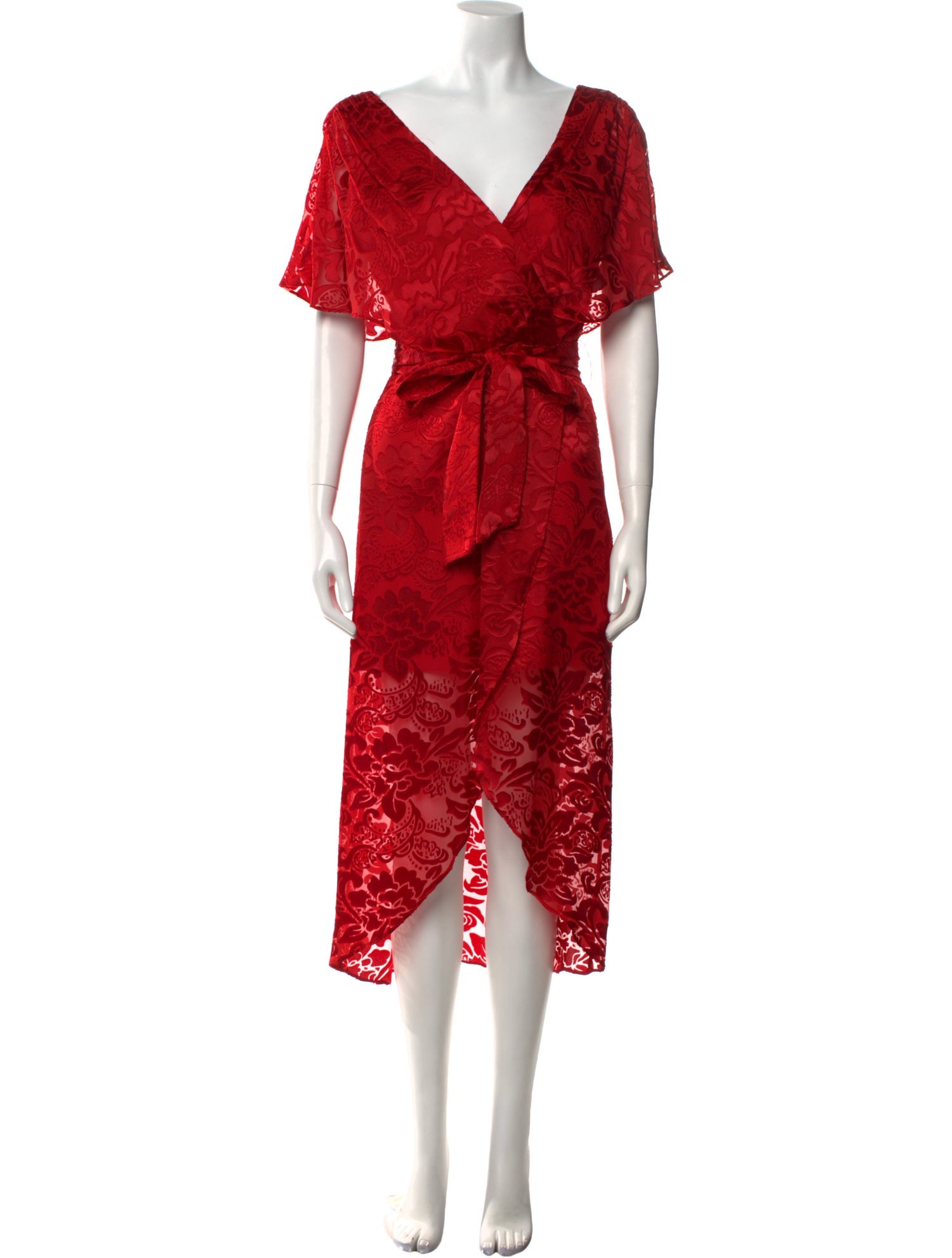 Alice + Olivia V-Neck Midi Length Dress