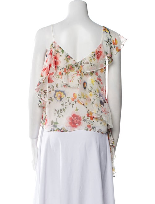 Alice + Olivia Silk Floral Print Crop Top
