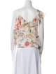 Alice + Olivia Silk Floral Print Crop Top
