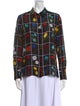 Alice + Olivia Silk Printed Button-Up Top