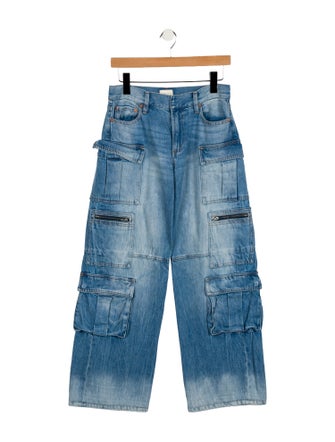 Alice + Olivia Mid-Rise Wide Leg Jeans