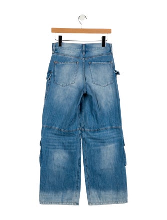 Alice + Olivia Mid-Rise Wide Leg Jeans