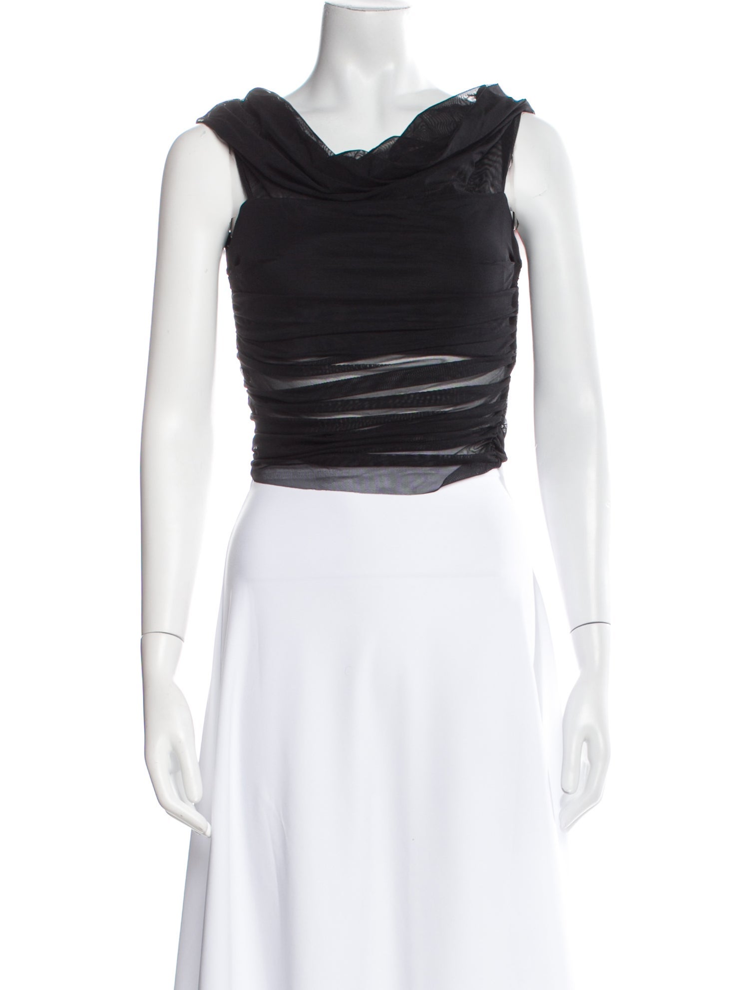 Alice + Olivia Nylon Cowl Neck Crop Top w/ Tags