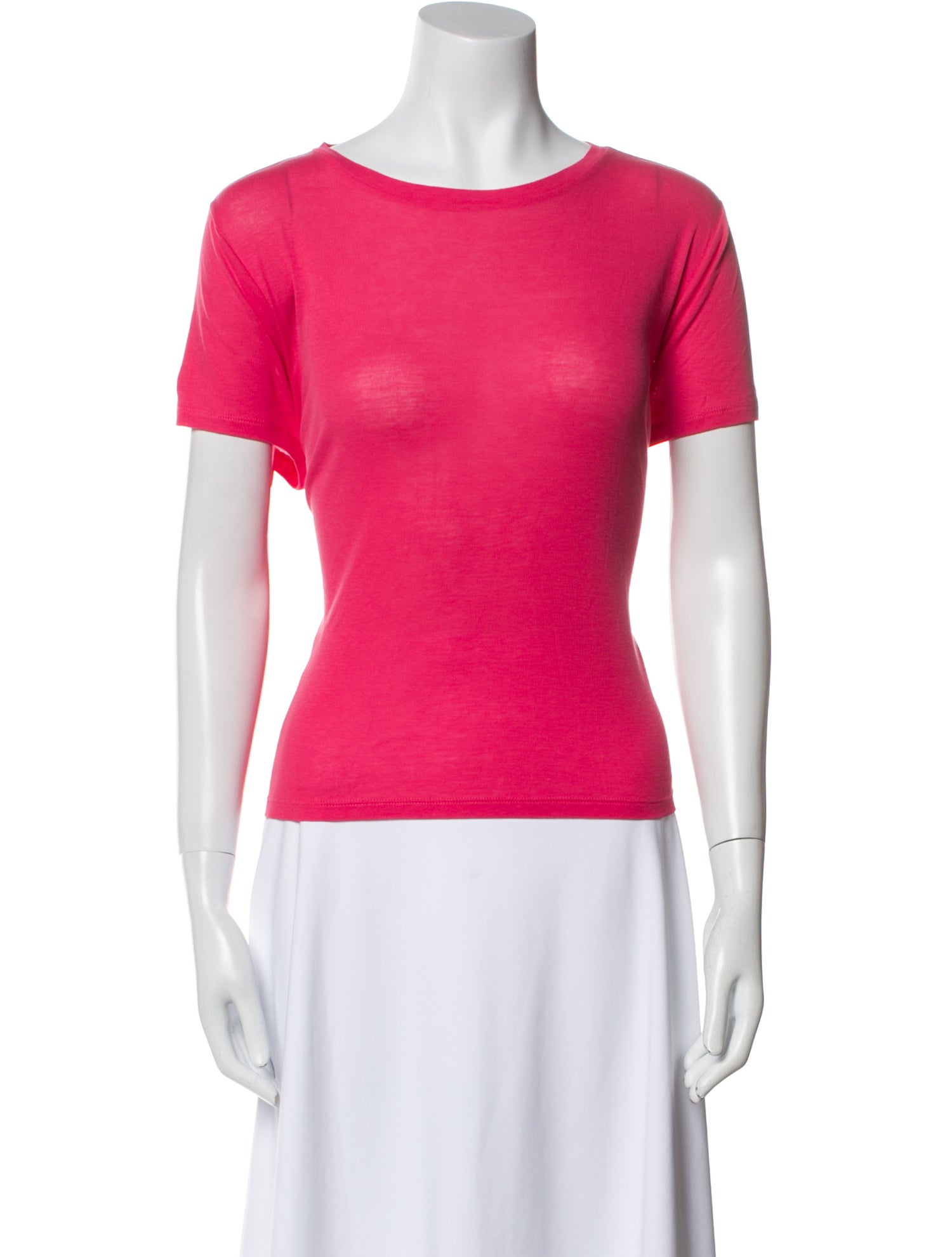 Alice + Olivia Silk Scoop Neck T-Shirt
