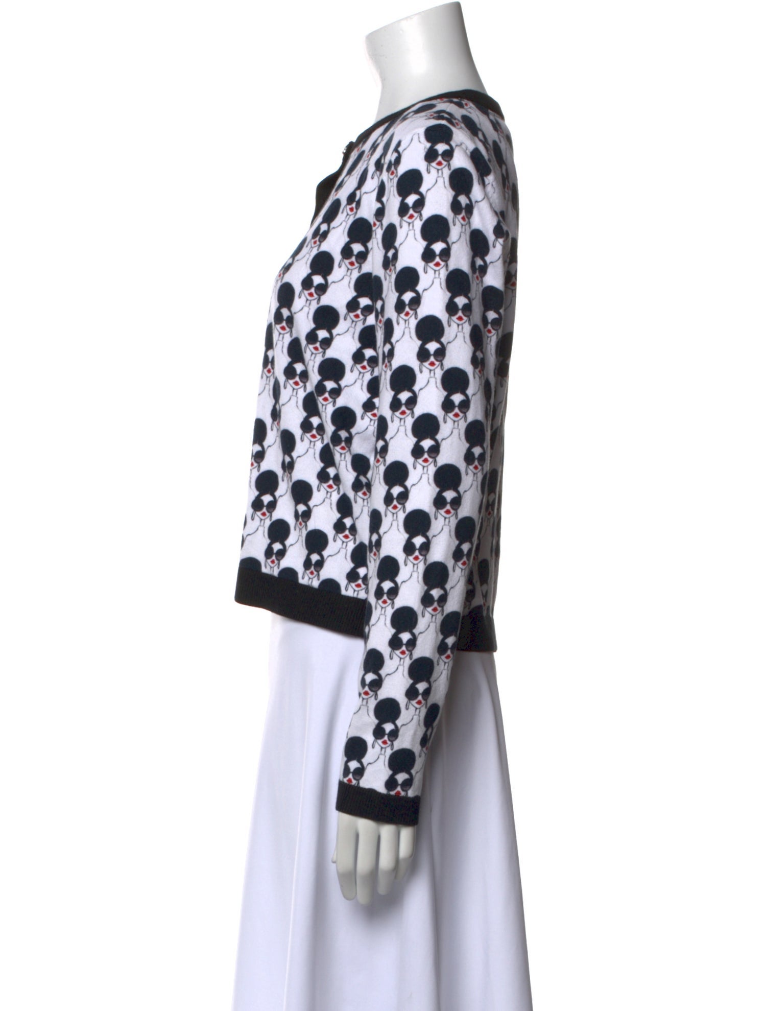 Alice + Olivia Printed Crew Neck Crop Top