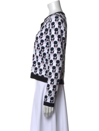 Alice + Olivia Printed Crew Neck Crop Top