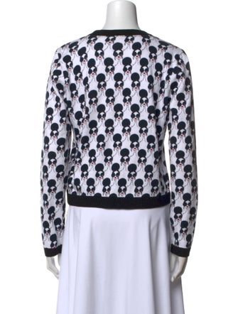 Alice + Olivia Printed Crew Neck Crop Top