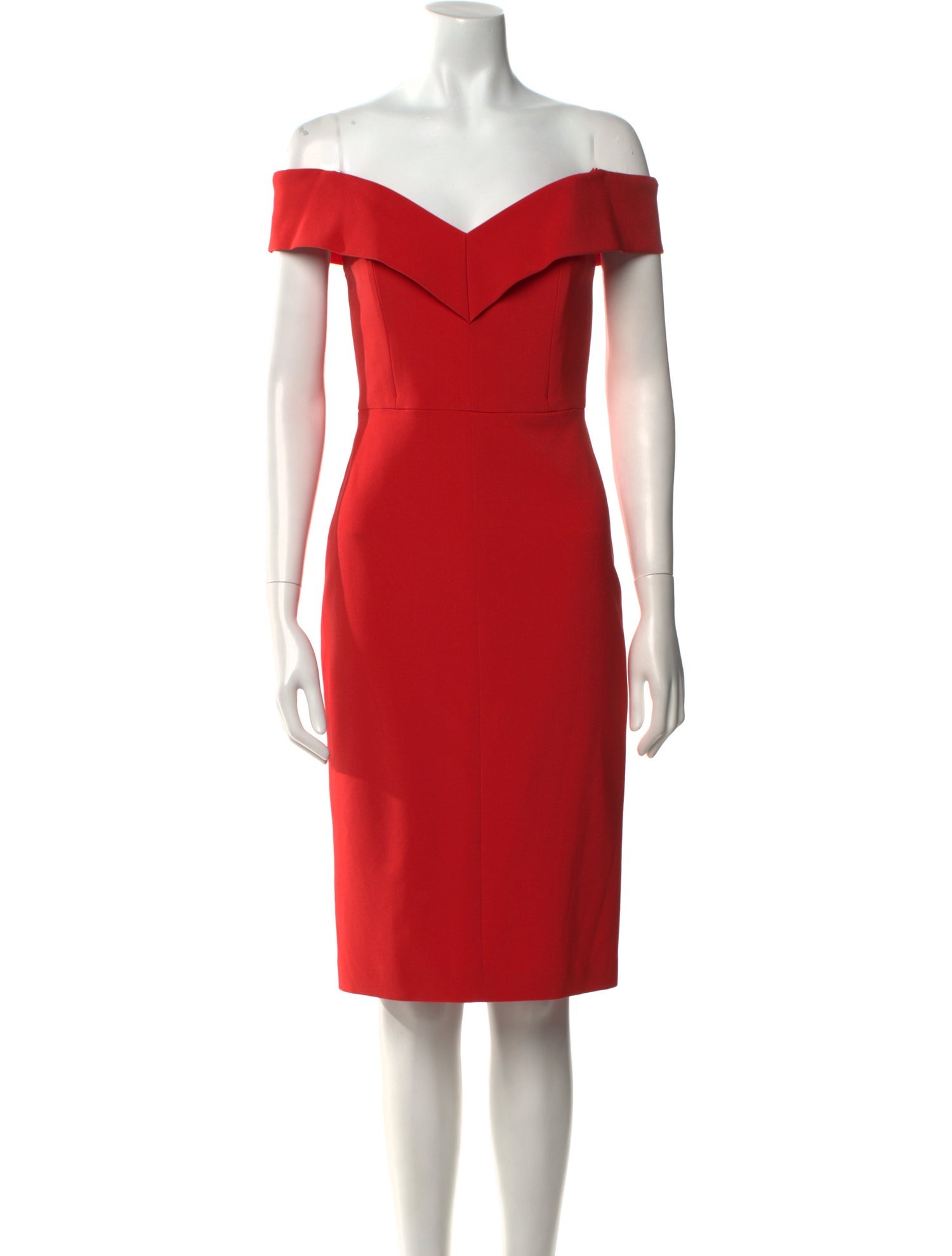 Alice + Olivia Off-The-Shoulder Midi Length Dress