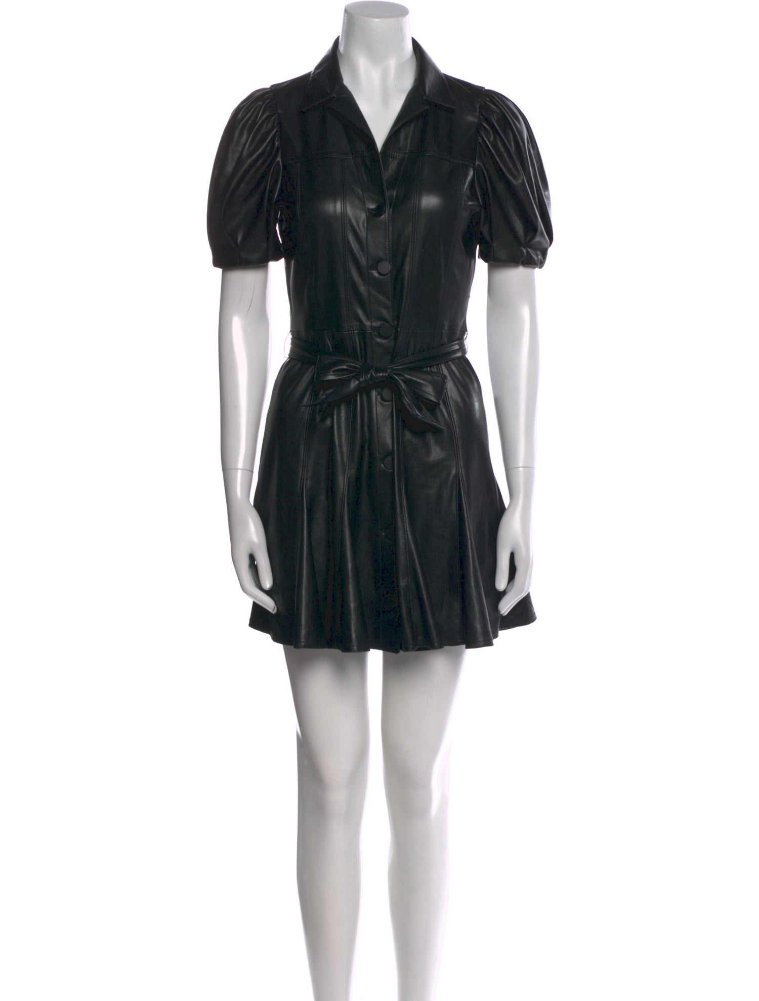 Alice + Olivia Faux Leather Mini Dress