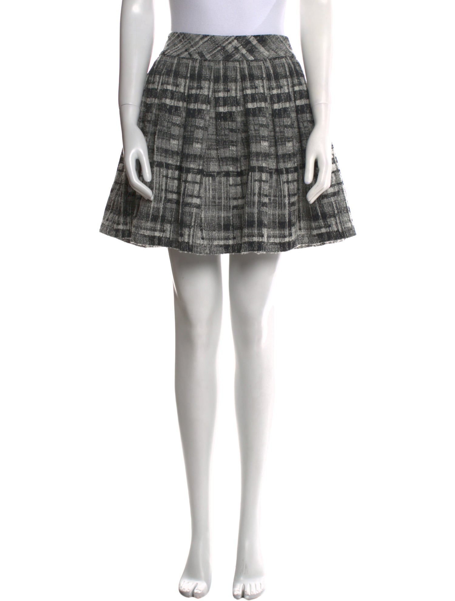 Alice + Olivia Plaid Print Mini Skirt