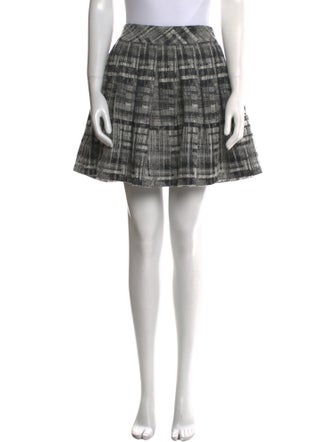 Alice + Olivia Plaid Print Mini Skirt