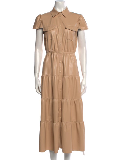 Alice + Olivia Faux Leather Long Dress