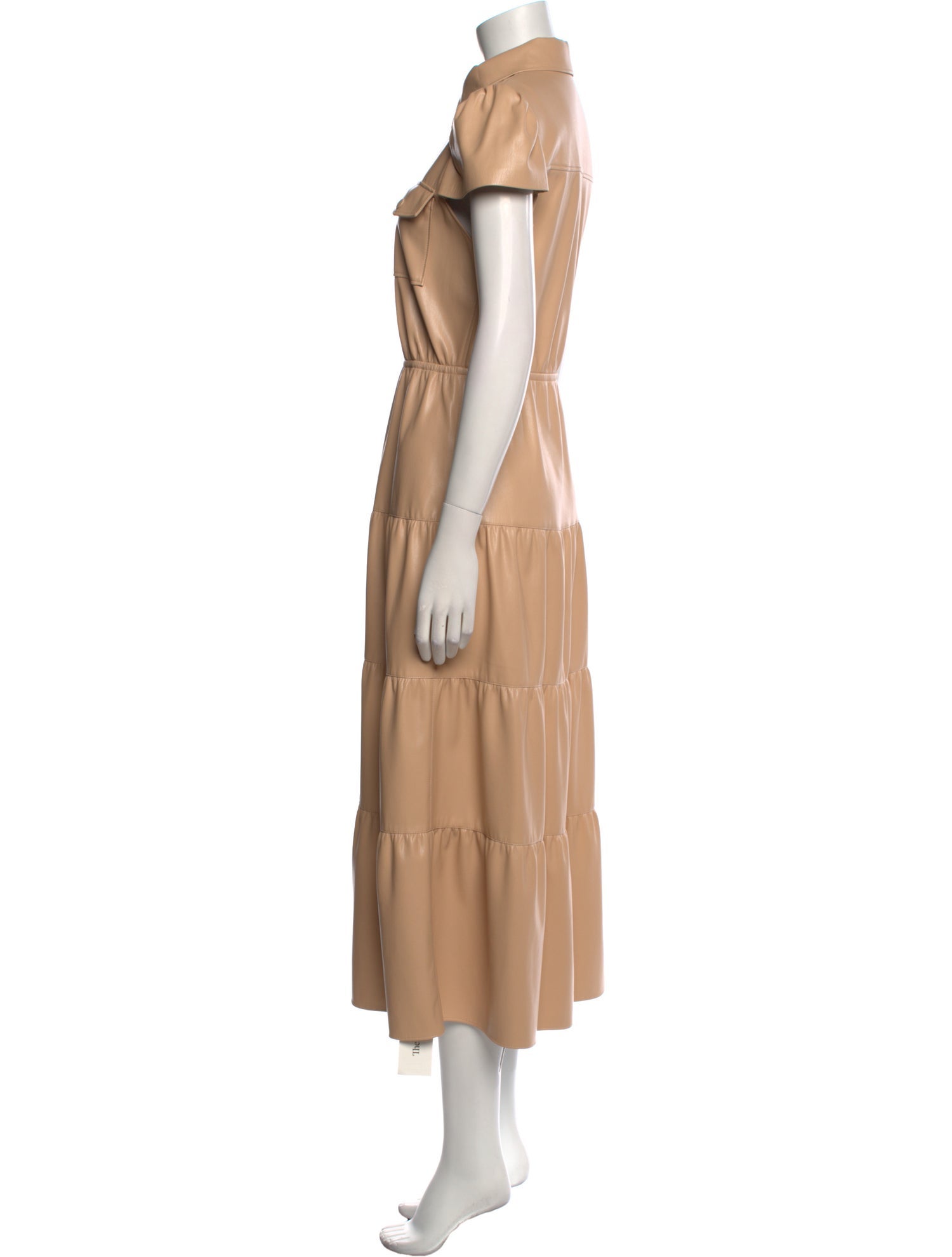 Alice + Olivia Faux Leather Long Dress