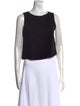 Alice + Olivia Lamb Leather Scoop Neck Crop Top