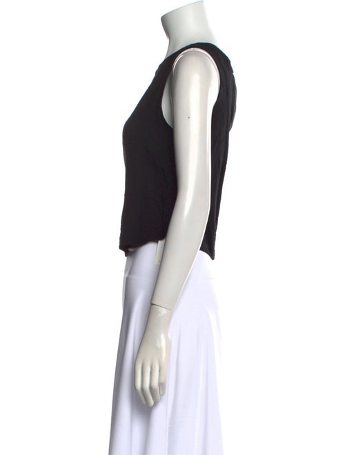 Alice + Olivia Lamb Leather Scoop Neck Crop Top