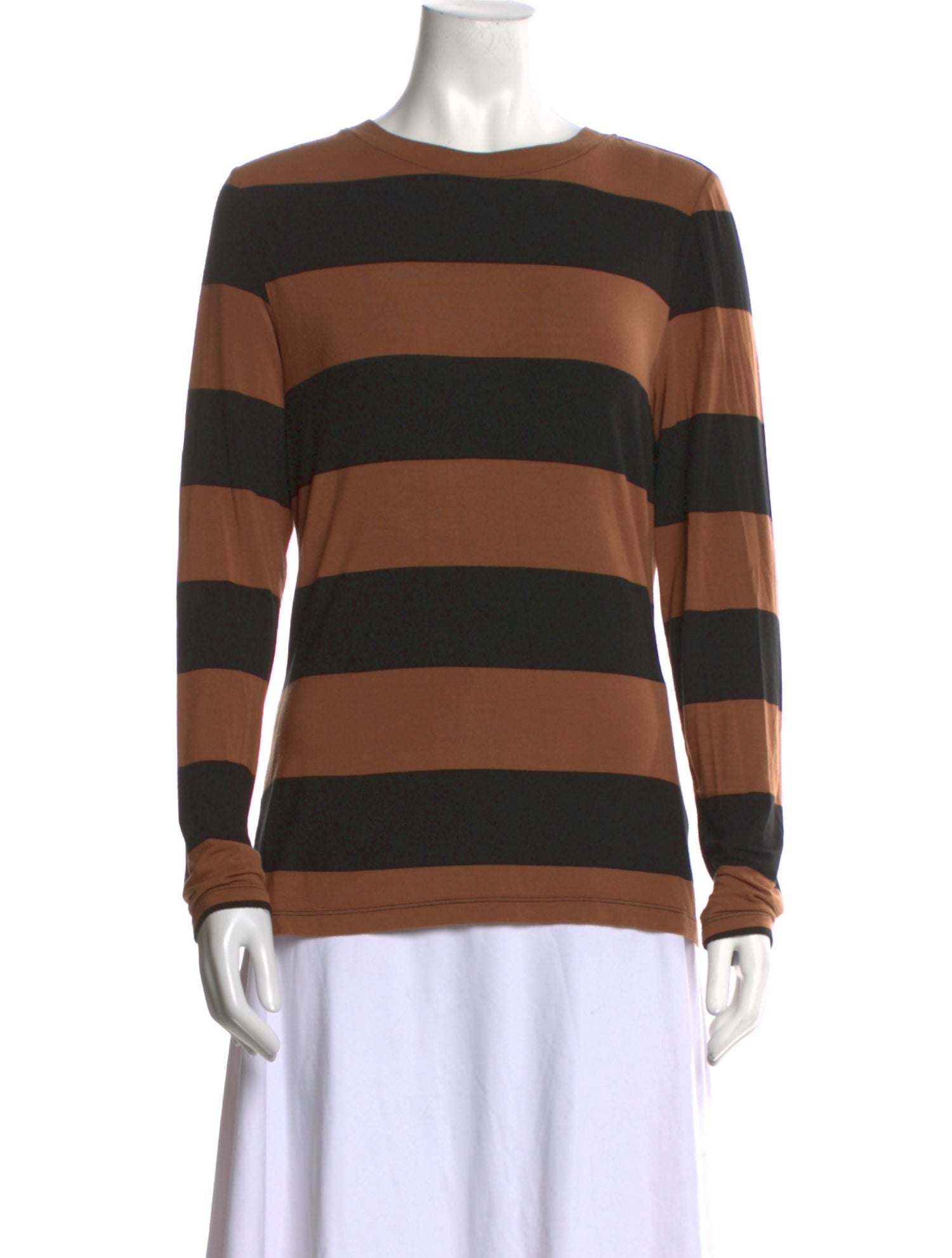 Alice + Olivia Striped Crew Neck Sweatshirt