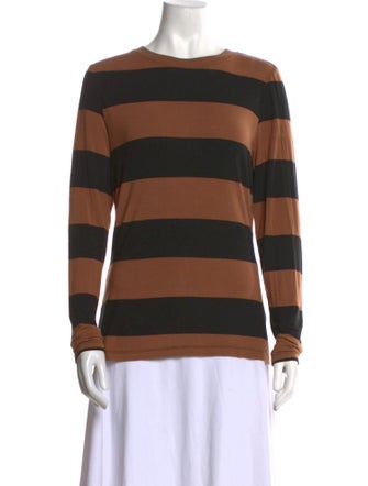 Alice + Olivia Striped Crew Neck Sweatshirt
