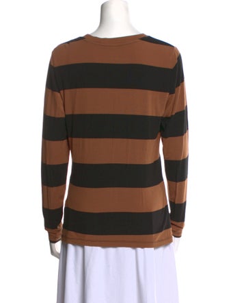 Alice + Olivia Striped Crew Neck Sweatshirt