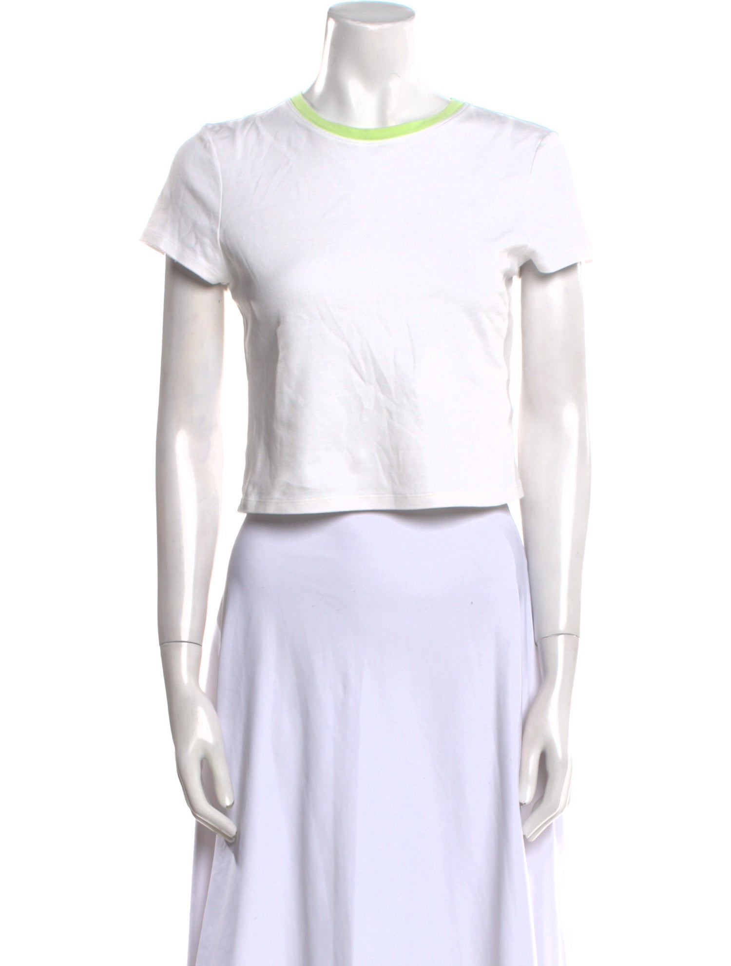 Alice + Olivia Crew Neck Short Sleeve Crop Top