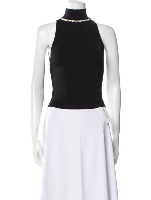 Alice + Olivia Nylon Turtleneck Crop Top