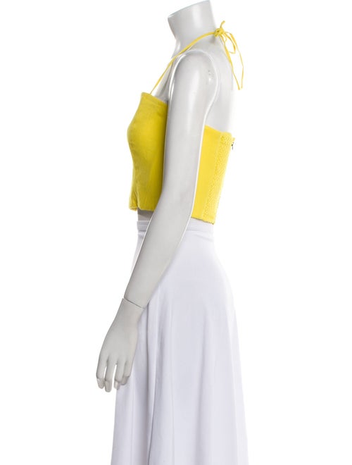 Alice + Olivia Halterneck Sleeveless Crop Top