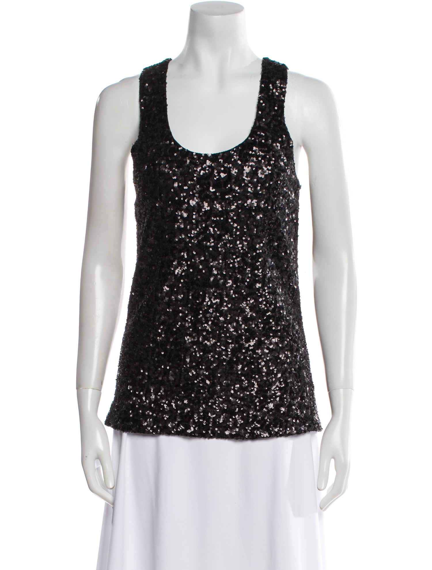 Alice + Olivia Nylon Scoop Neck Top