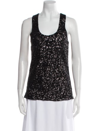 Alice + Olivia Nylon Scoop Neck Top