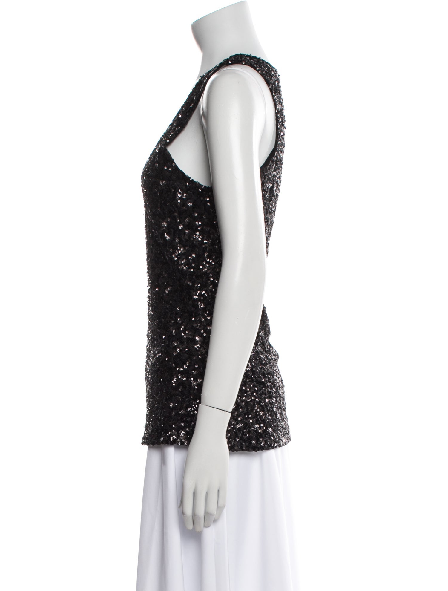 Alice + Olivia Nylon Scoop Neck Top