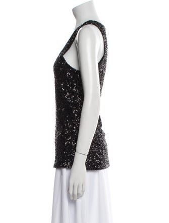 Alice + Olivia Nylon Scoop Neck Top