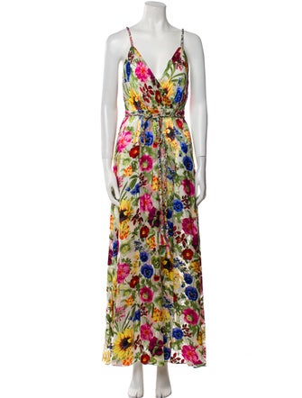 Alice + Olivia Floral Print Long Dress