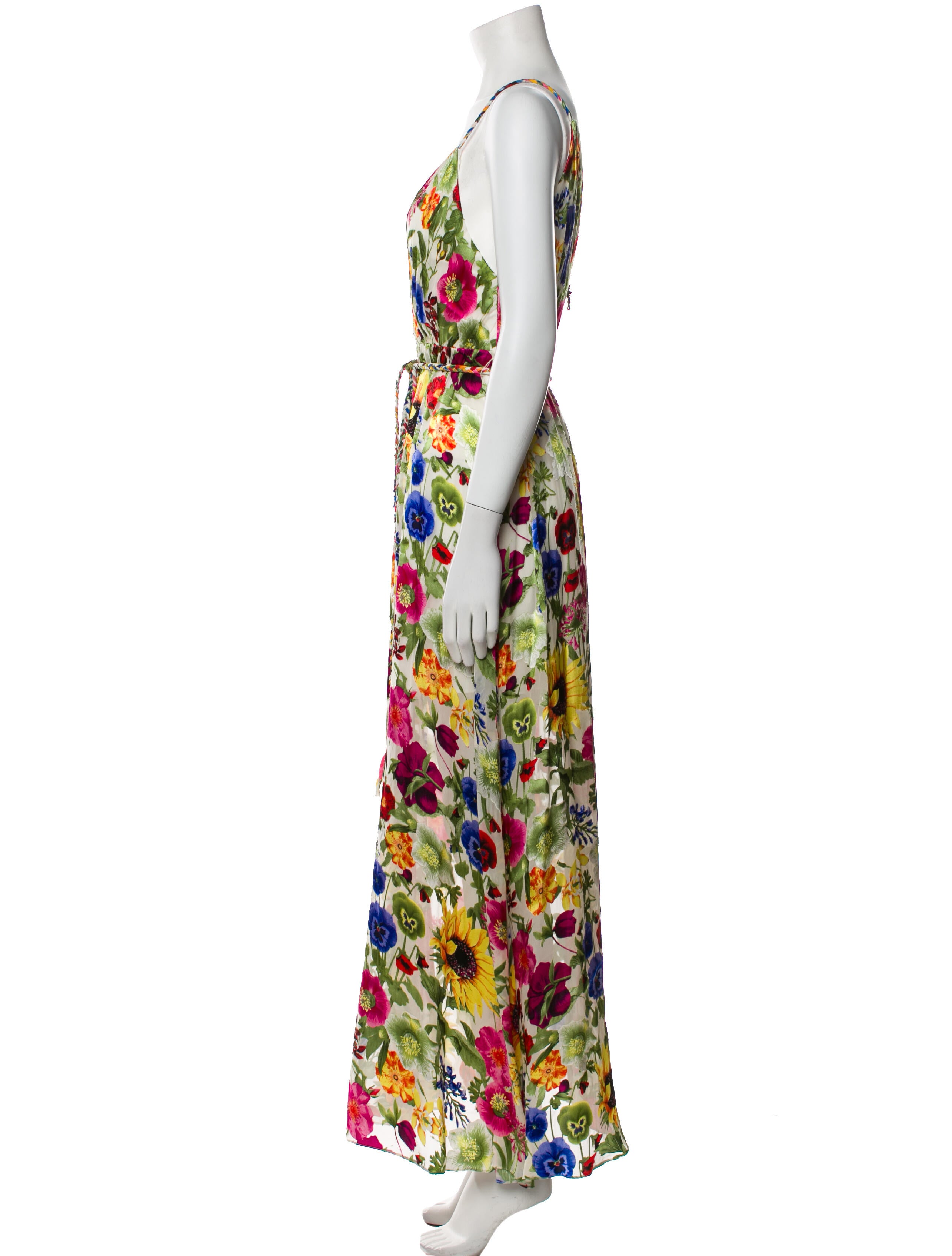 Alice + Olivia Floral Print Long Dress