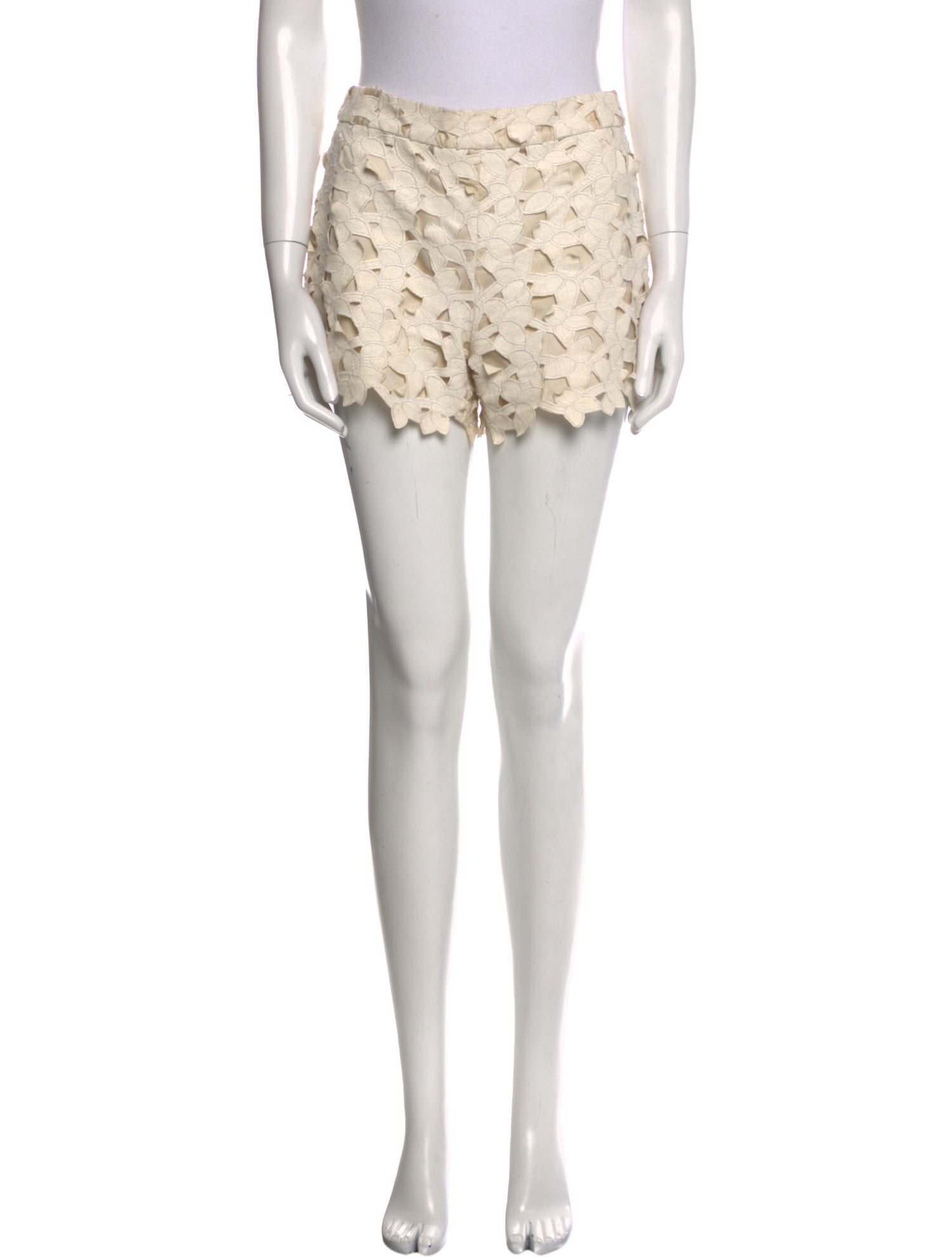Alice + Olivia Lace Pattern Mini Shorts
