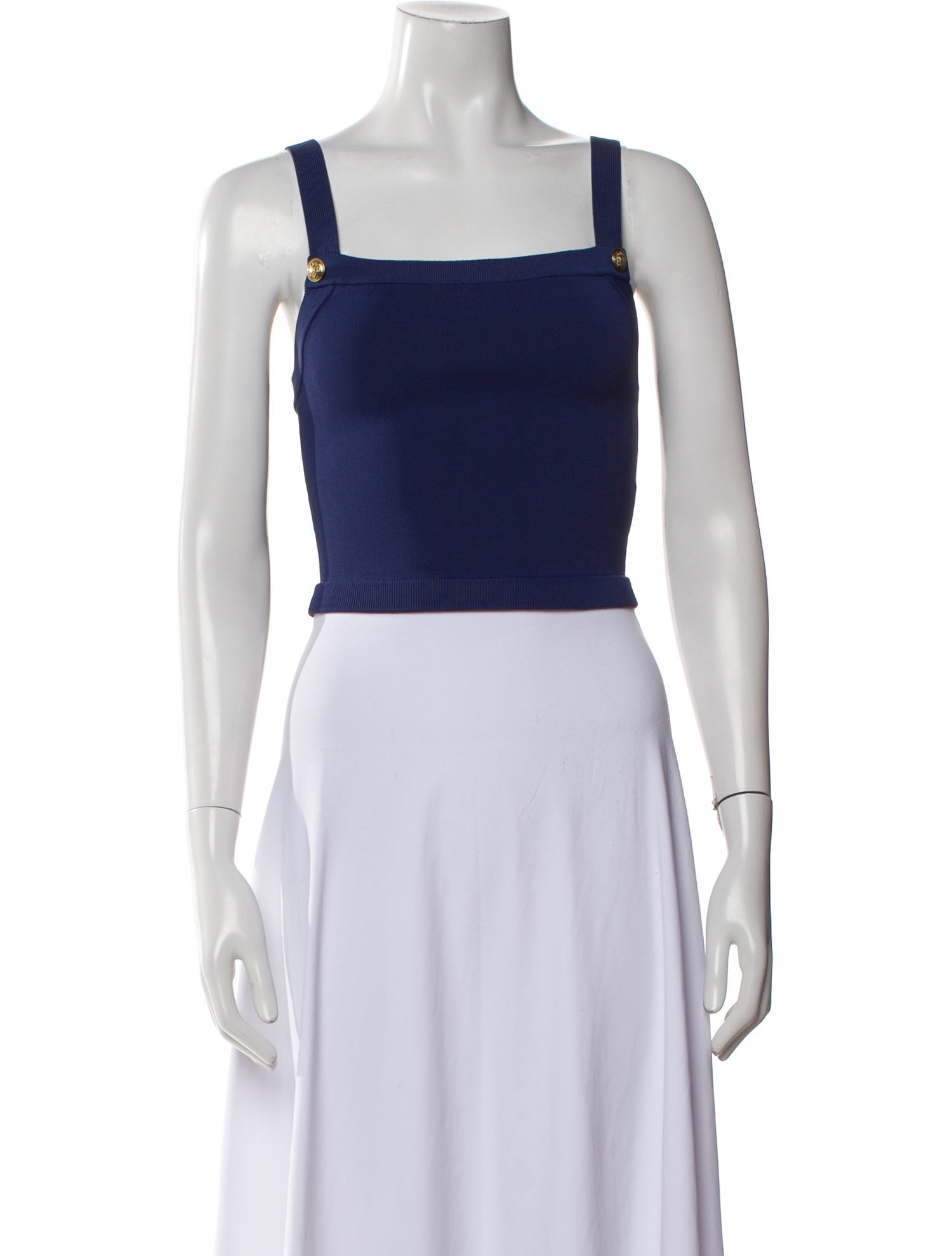 Alice + Olivia Square Neckline Sleeveless Crop Top