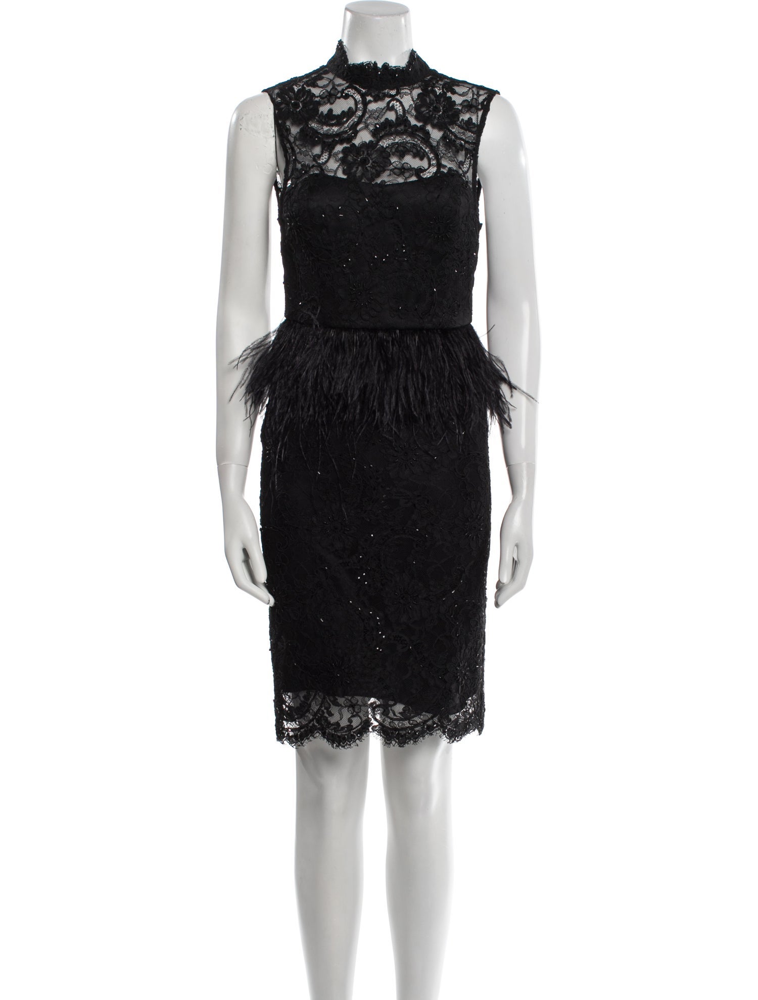 Alice + Olivia Lace Pattern Knee-Length Dress