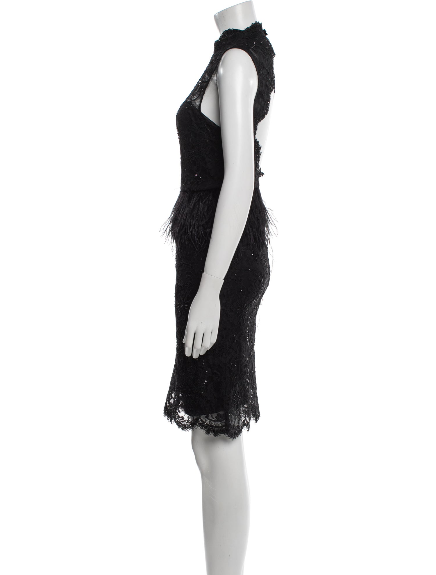 Alice + Olivia Lace Pattern Knee-Length Dress