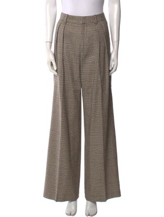 Alice + Olivia Virgin Wool Wide Leg Pants