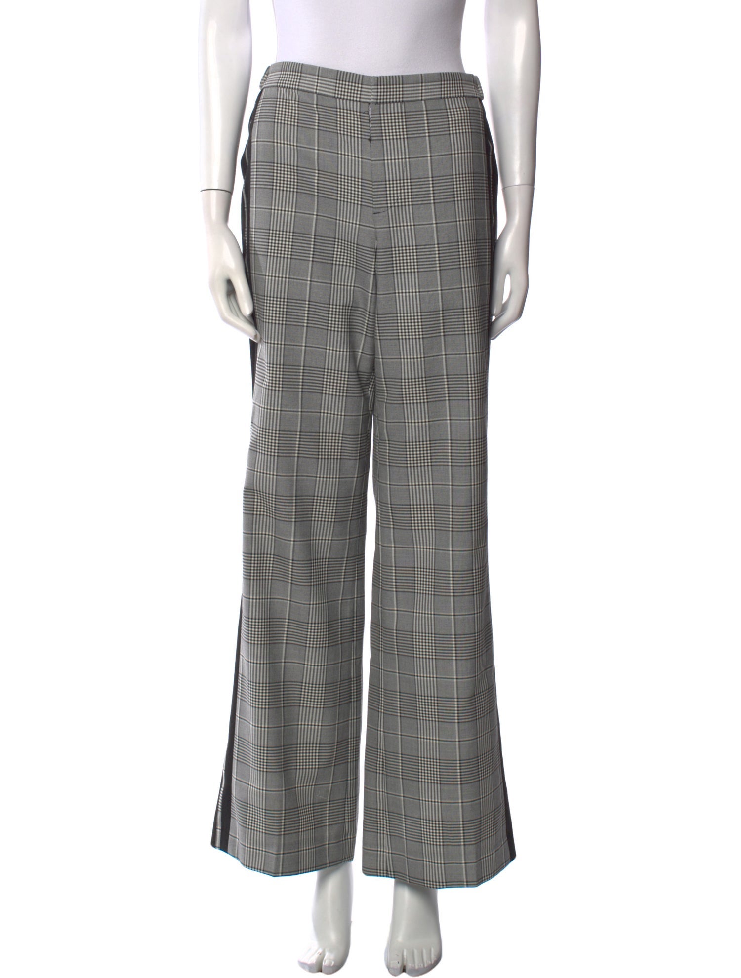 Alice + Olivia Plaid Print Wide Leg Pants