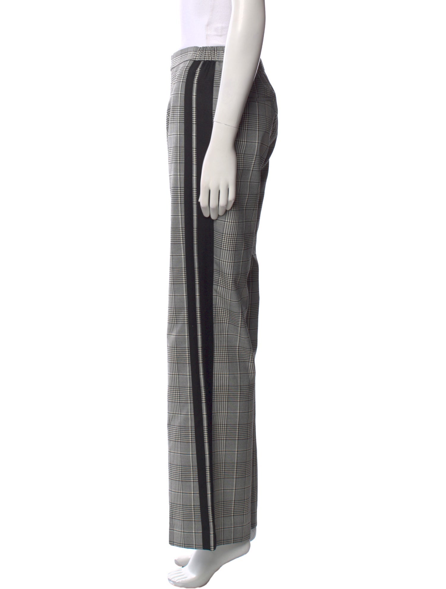 Alice + Olivia Plaid Print Wide Leg Pants